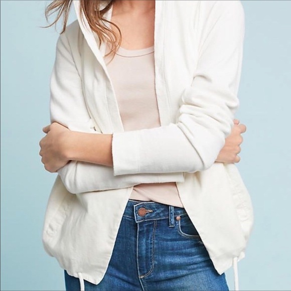 Anthropologie Tops - Anthropologie • woven anorak hoodie sweatshirt